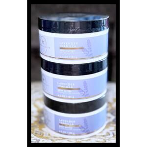 Bath & Body Works Aroma Lavender + Vanilla 6.5oz Whipped Body Butter Cream x3